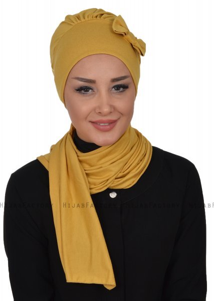 Bianca - Sennepsgul Bomull Turban