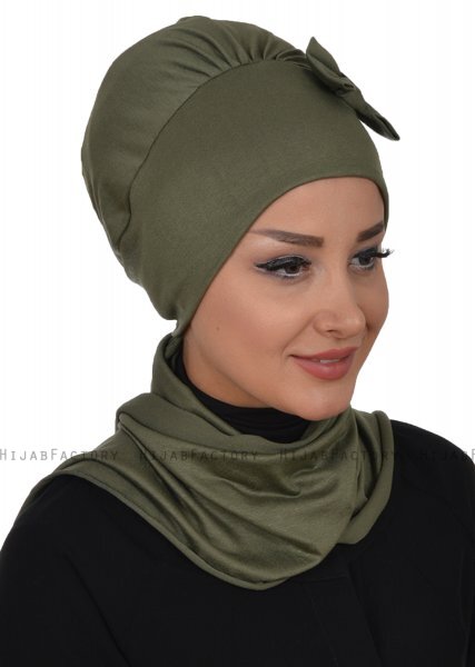 Bianca - Khaki Bomull Turban