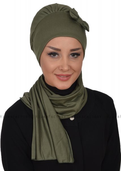 Bianca - Khaki Bomull Turban