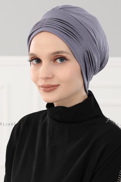 Linda - Grå Bomull Turban - Ayse Turban