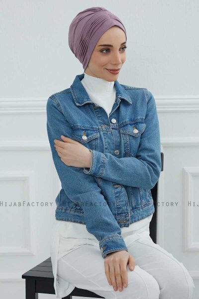 Linda - Lilac Bomull Turban