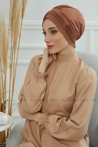 Linda - Caramel Bomull Turban
