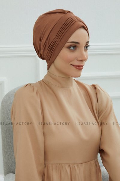 Linda - Caramel Bomull Turban
