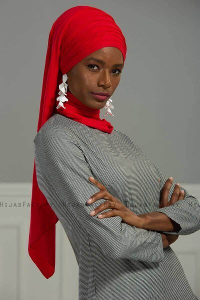 Rebecca - Rød Bomull Turban - Ayse Turban