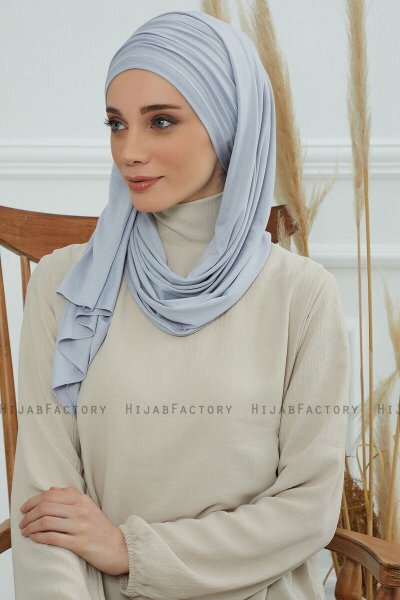 Rebecca - Lysegrå Bomull Turban