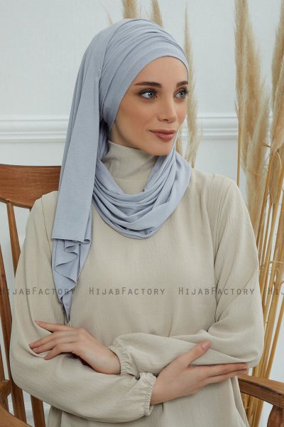 Rebecca - Lysegrå Bomull Turban