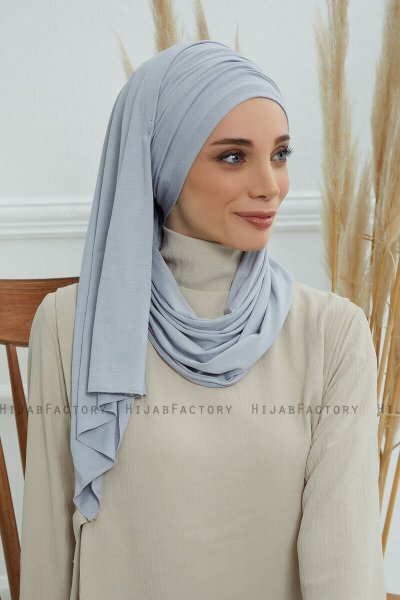 Rebecca - Lysegrå Bomull Turban