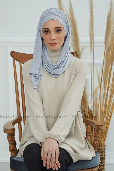 Rebecca - Lysegrå Bomull Turban