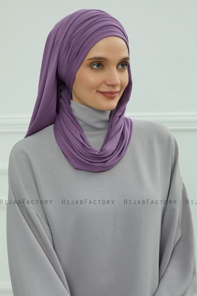 Rebecca - Violet Bomull Turban