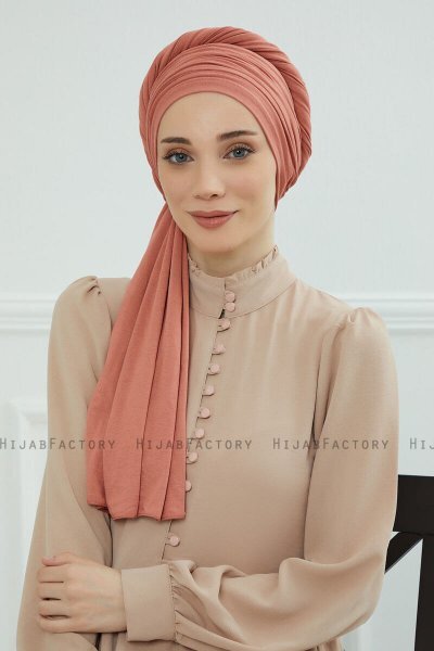Rebecca - Lakserosa Bomull Turban