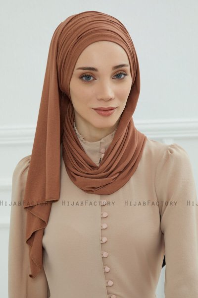 Rebecca - Caramel Bomull Turban