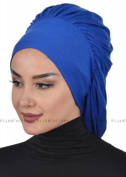 Isabella - Blå Bomull Turban - Ayse Turban