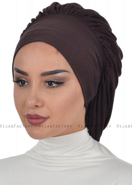 Isabella - Brun Bomull Turban - Ayse Turban