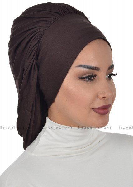 Isabella - Brun Bomull Turban - Ayse Turban