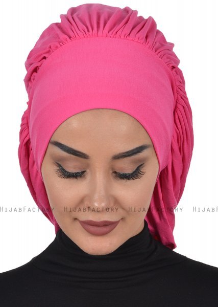 Isabella - Fuchsia Bomull Turban - Ayse Turban