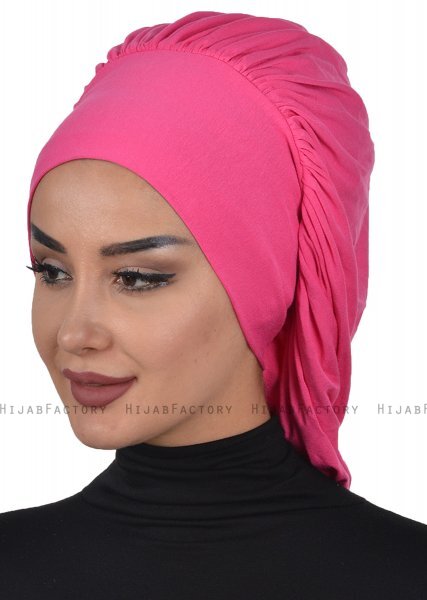 Isabella - Fuchsia Bomull Turban - Ayse Turban
