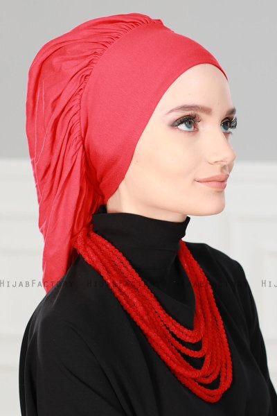 Isabella - Rød Bomull Turban - Ayse Turban