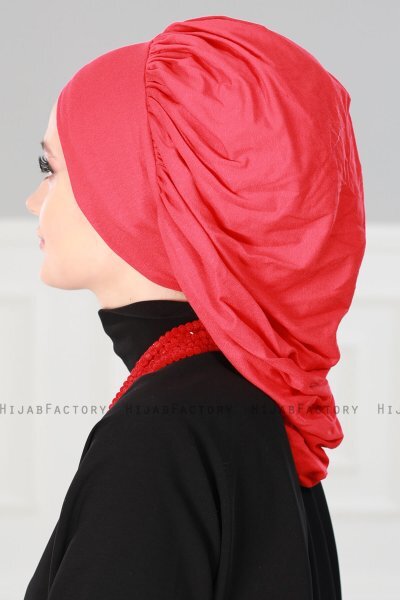 Isabella - Rød Bomull Turban - Ayse Turban
