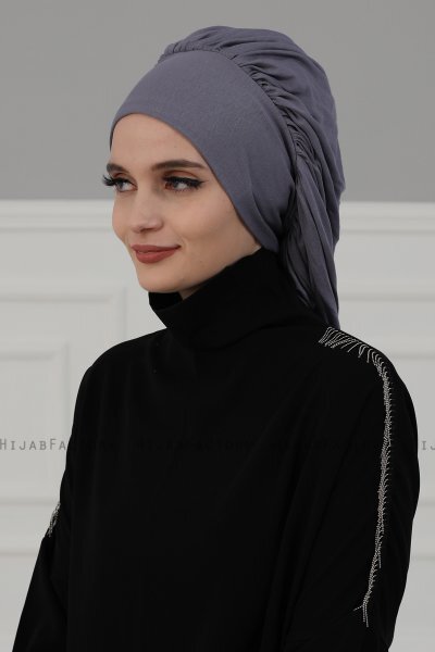 Isabella - Grå Bomull Turban - Ayse Turban