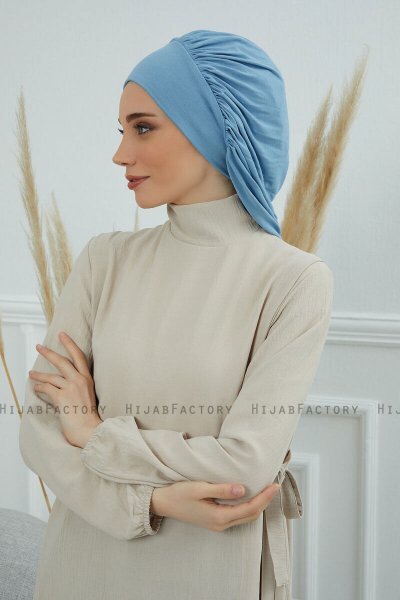 Isabella - Sky Blue Bomull Turban