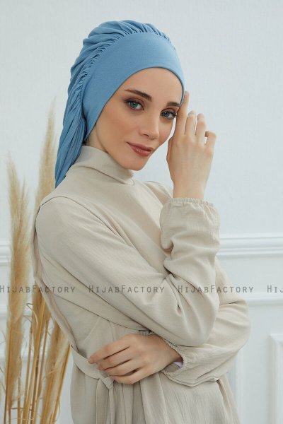 Isabella - Sky Blue Bomull Turban