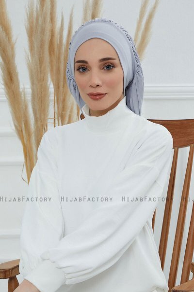 Isabella - Lysegrå Bomull Turban