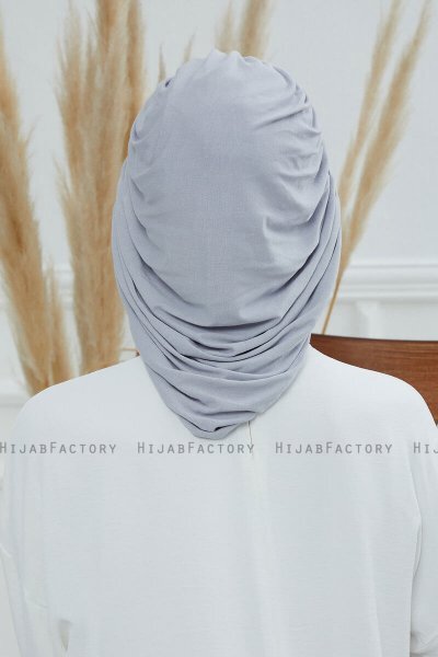 Isabella - Lysegrå Bomull Turban