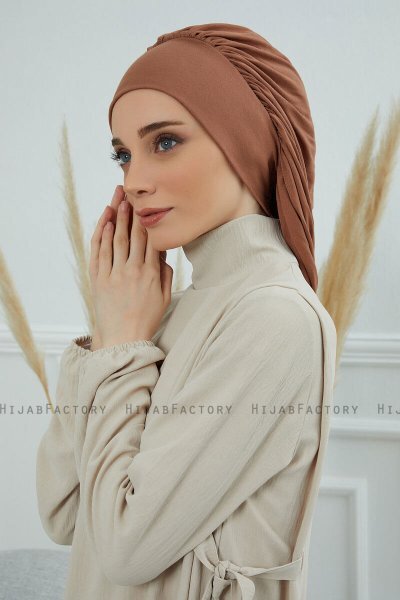 Isabella - Caramel Bomull Turban