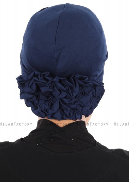 Elisabeth - Marineblå Bomull Turban
