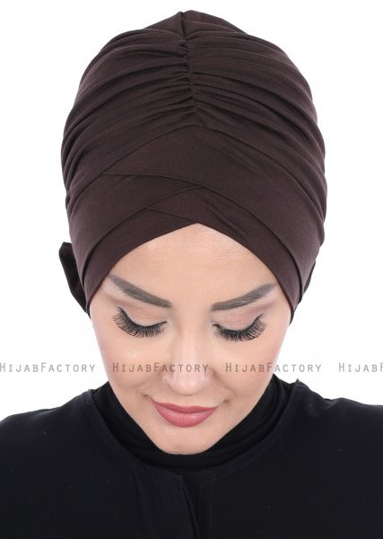 Elisabeth - Brun Bomull Turban