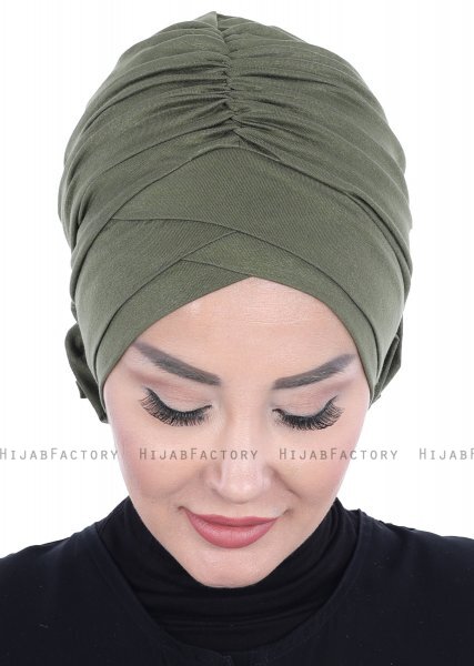 Elisabeth - KhakiBomull Turban