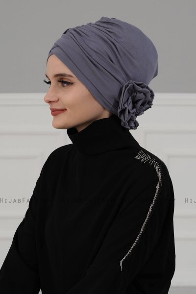 Elisabeth - Grå Bomull Turban