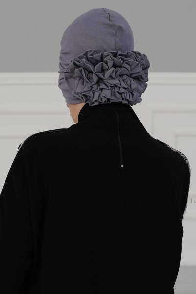 Elisabeth - Grå Bomull Turban