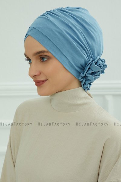 Elisabeth - Sky Blue Bomull Turban