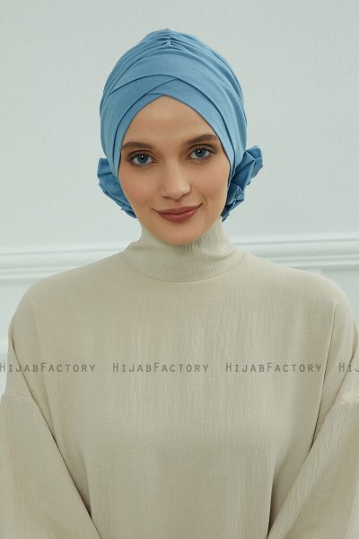 Elisabeth - Sky Blue Bomull Turban