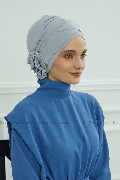 Elisabeth - Lysegrå Bomull Turban