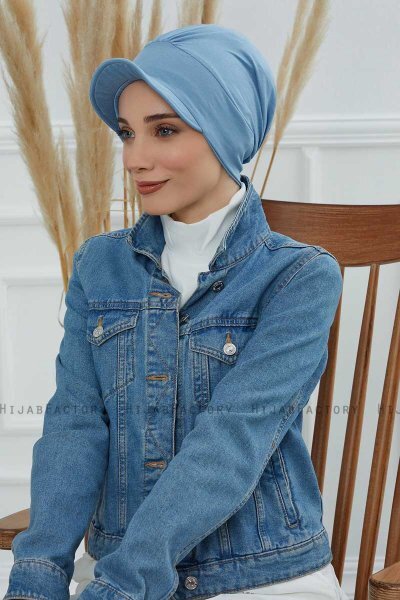 Sandra - Sky Blue Bomull Turban