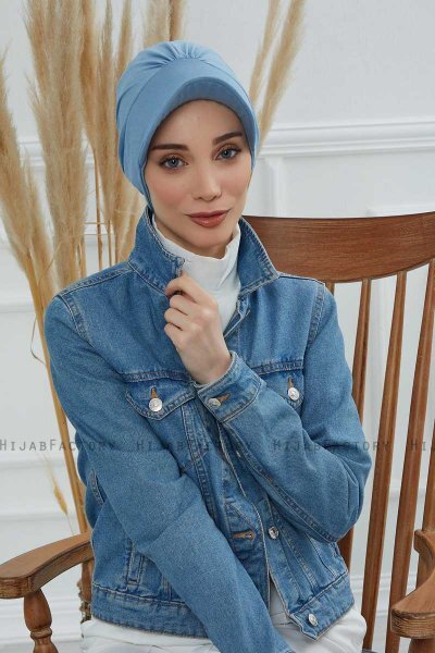 Sandra - Sky Blue Bomull Turban