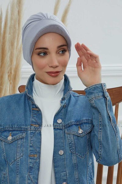 Sandra - Lysegrå Bomull Turban