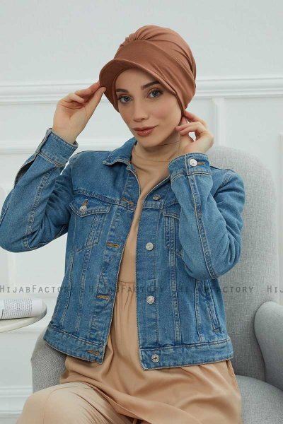 Sandra - Caramel Bomull Turban