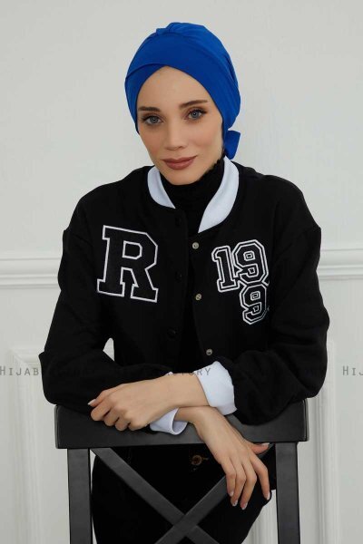 Ellie - Blå Bomull Turban