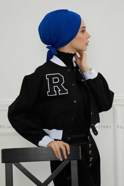Ellie - Blå Bomull Turban