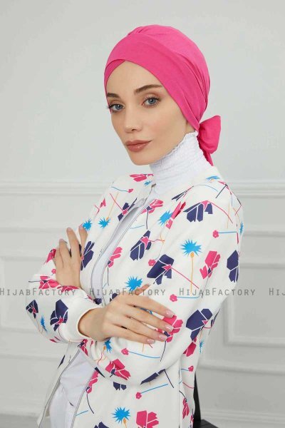 Ellie - Fuchsia Bomull Turban
