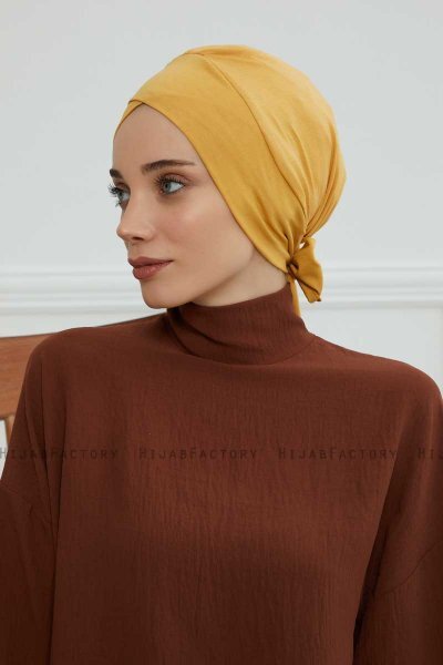 Ellie - Sennepsgul Bomull Turban