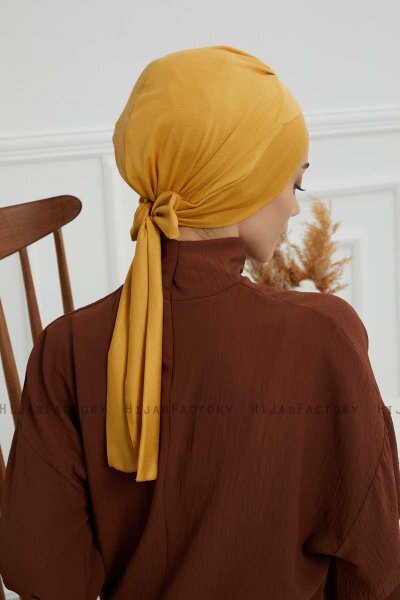 Ellie - Sennepsgul Bomull Turban