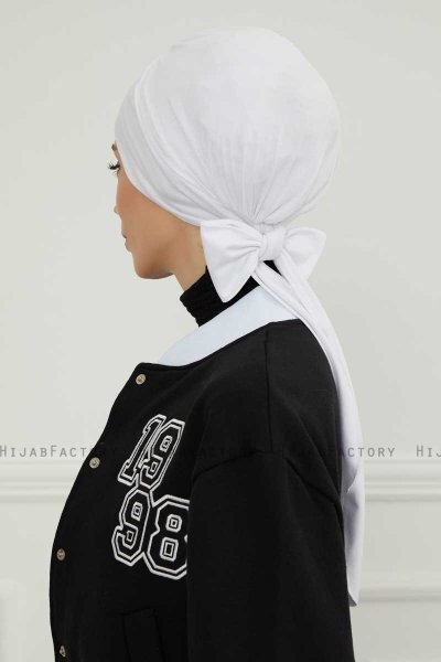 Ellie - Hvit Bomull Turban