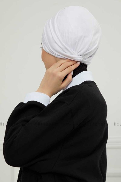 Ellie - Hvit Bomull Turban