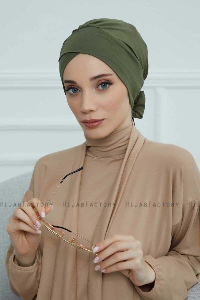 Ellie - KhakiBomull Turban