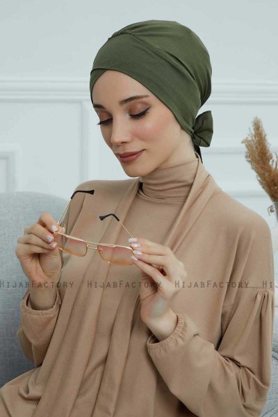 Ellie - KhakiBomull Turban