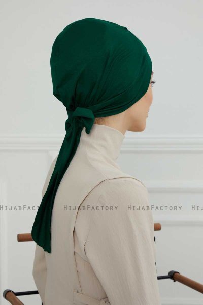 Ellie - Mørk Grønn Bomull Turban